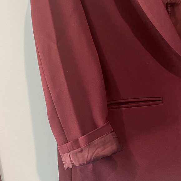 Old Navy Women's Deep purple Single-Button Blazer - Picture 4 of 5